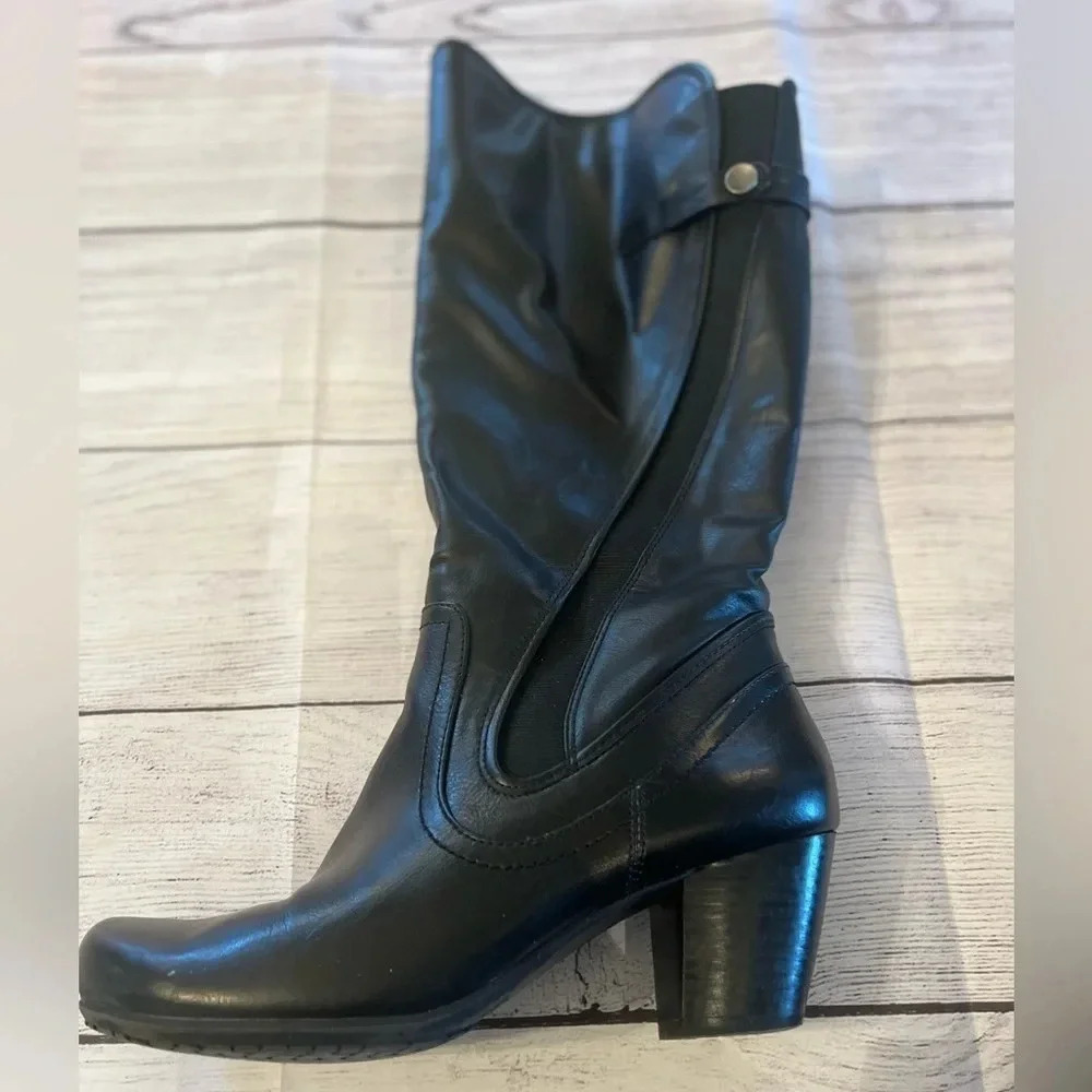 Bare Trap thigh high black heeled‎ boots size 8.5M - Picture 7 of 9